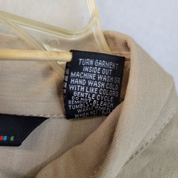 Sharagano Shirt Dress 14 Safari Button Front Roll Sleeve Detachable Belt New - Picture 9 of 11